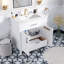 Ensemble de meuble-lavabo simple 29,9 po avec dessus en céramique Lilbert-972041128