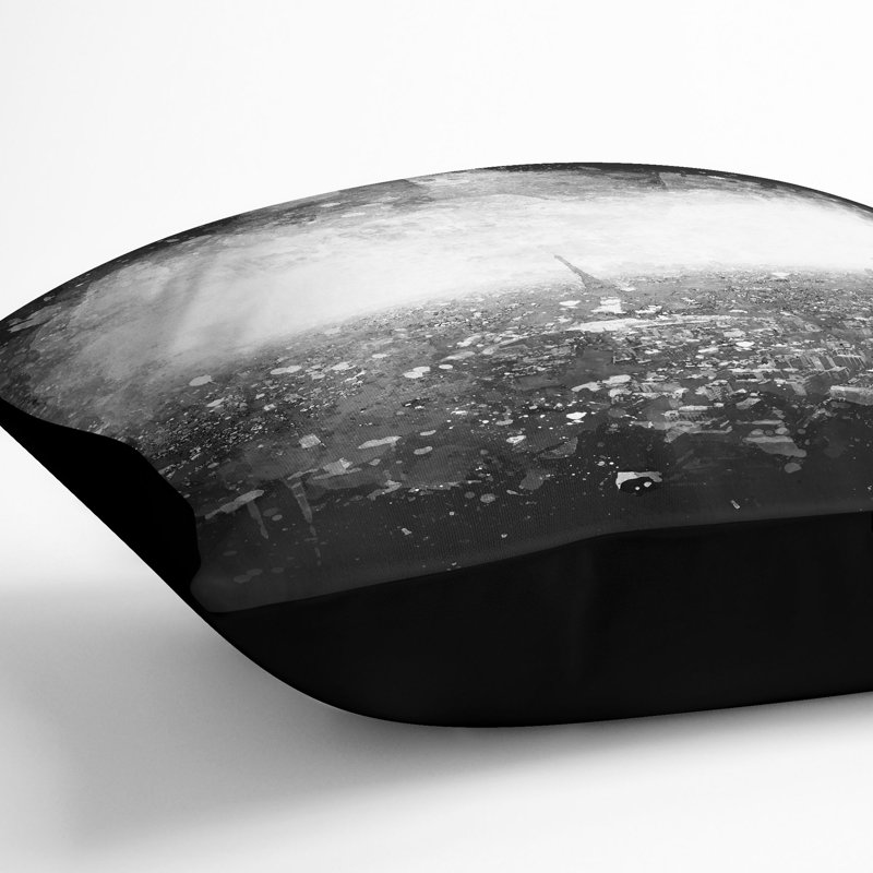 Square Cushion, Black, 55cm H x 55cm W x 20cm D