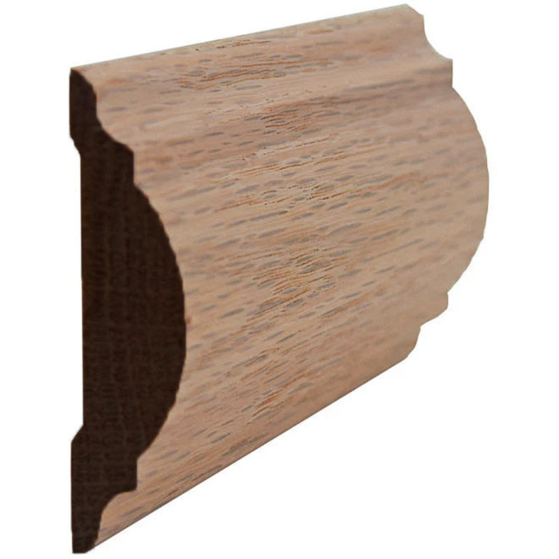Rail de chaise traditionnel de 2 3/4 po de hauteur x 11/16 po de bordure. Sans finition, Chêne rouge