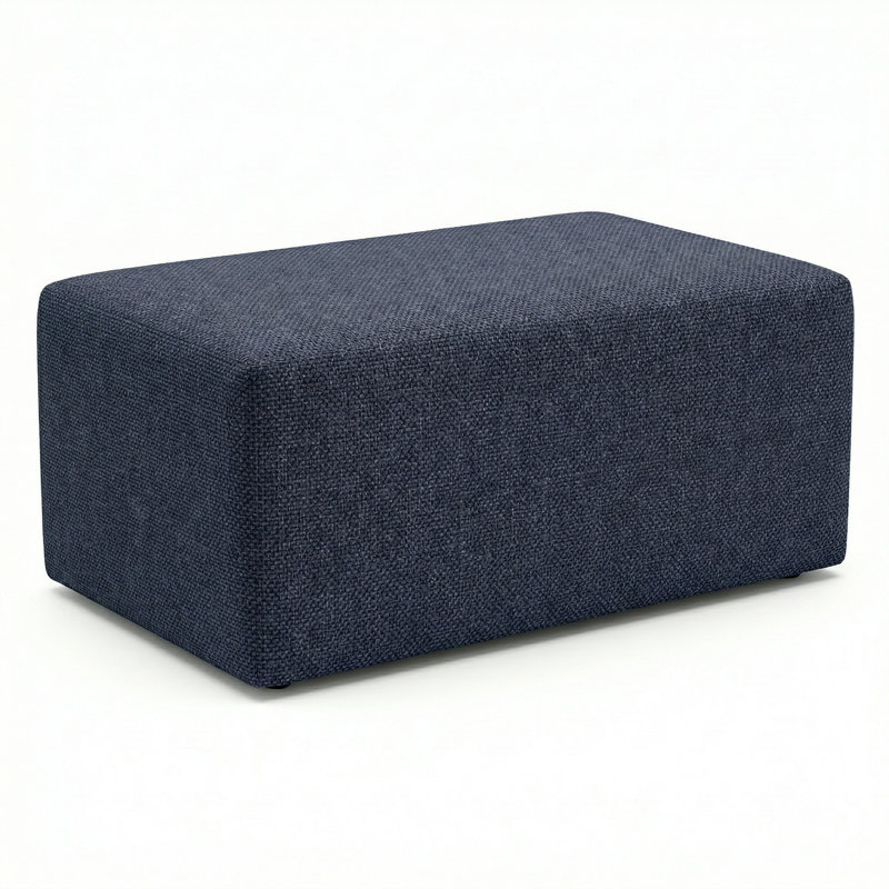 Berlin Gardens Lilly Hive 18X30x13 Rectangle Pouf, Dark Navy