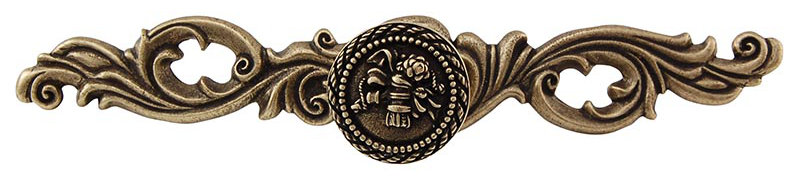 Poignée fantaisie Sforza 1,25 po, Laiton antique