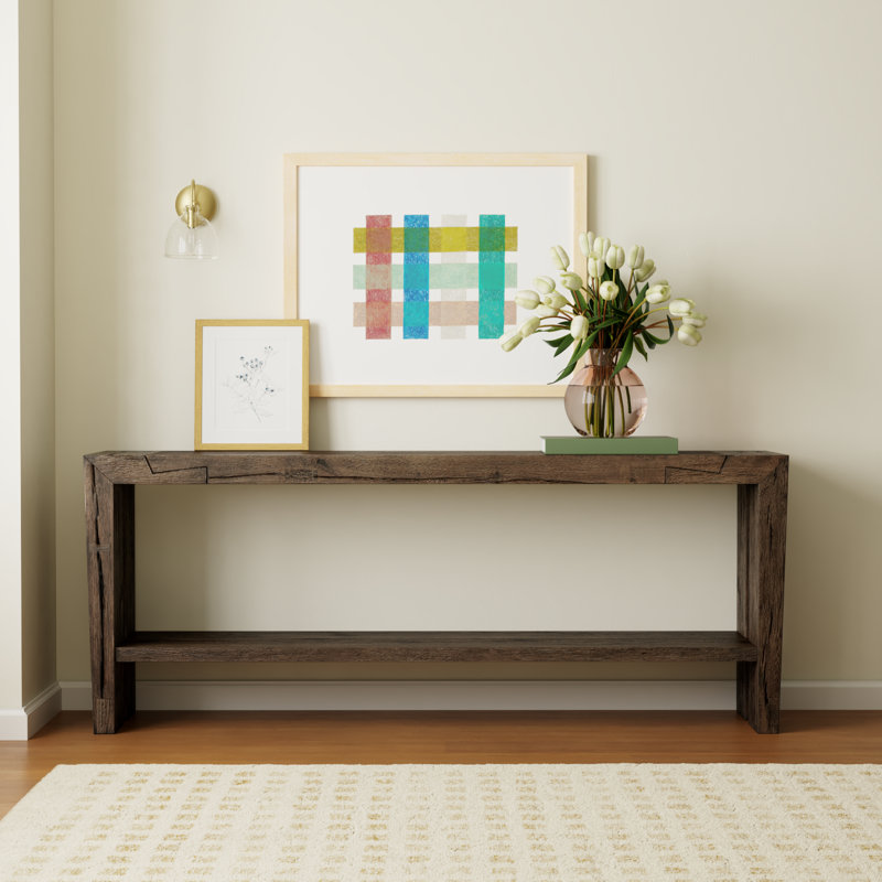 Alena 72" Solid Wood Console Table, Brown