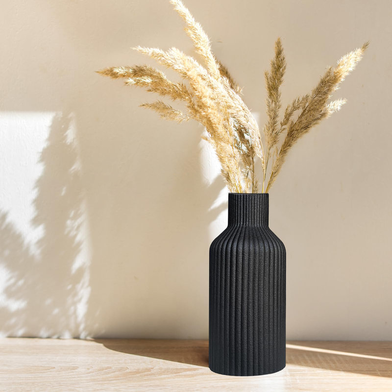 Vase en céramique simple, Noir
