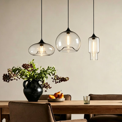 Luminaire suspendu pour îlot de cuisine 3 lumières Cagdas