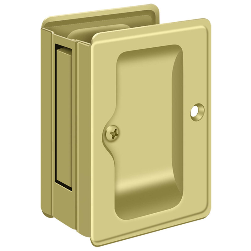 Brass Pocket Door Hardware, Polished Brass