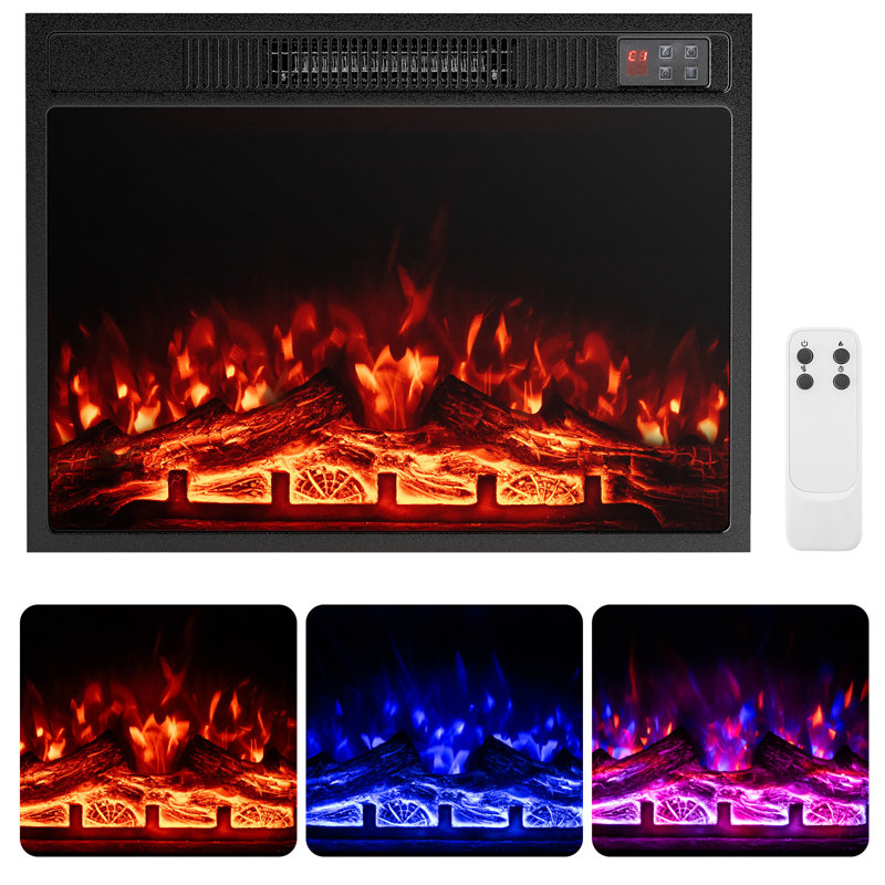 Metro Lane 58.4cm W Black Electric Fireplace