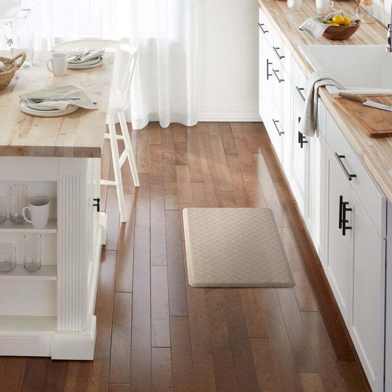 Cat Cora Harmony Chevron Comfort Kitchen Mat, Standing Mat, Tan, 17.5"x30", 17.5"x30", Tan