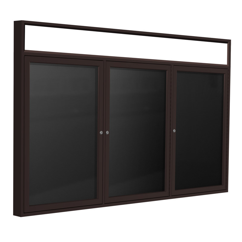 Plaque d’armoire fermée, Bronze, Noir, H 48 po x l 72 po x P 2,25 po