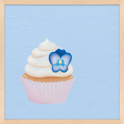 Pansy Cupcake Print by Katy Montica