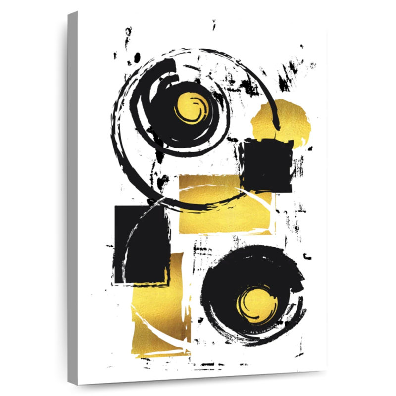 Avery Gold Abstract Painting VII, 51" H x 34" W