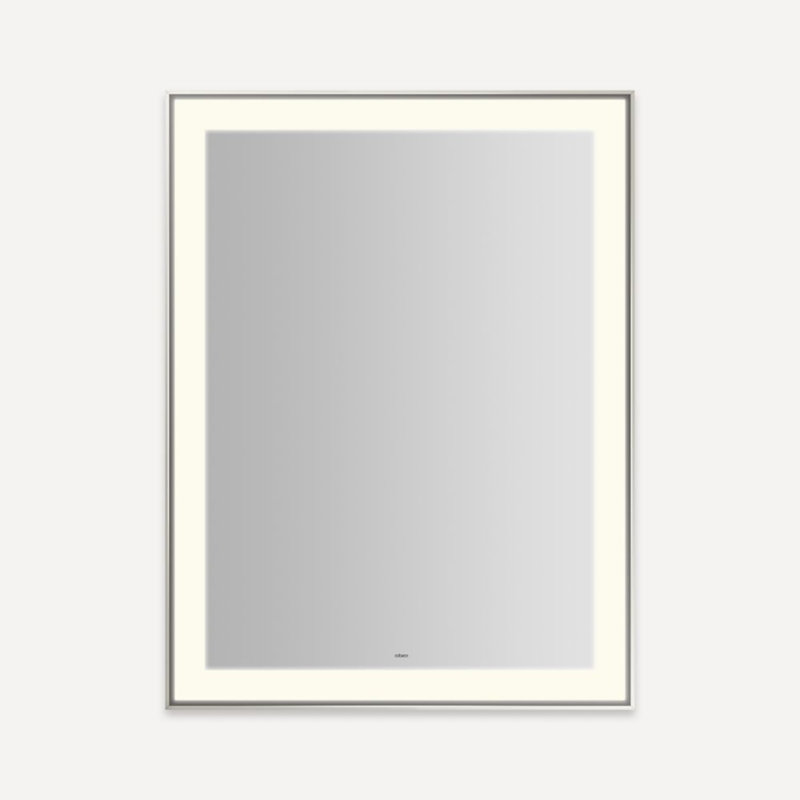 Sculpt Lighted Mirror, 41.25" x 31.25", Polished Nickel
