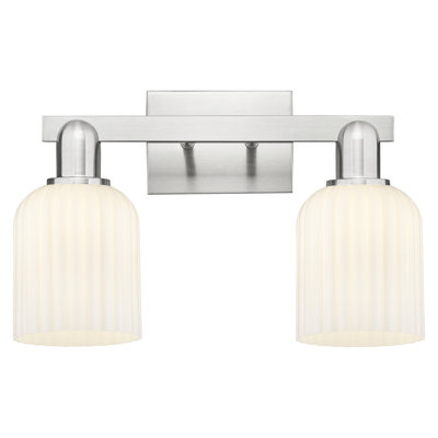 Downtown Urban - Franklin - 2 Light 16" Bath Vanity Light -Deco Swirl Shade