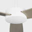  Ventilateur de plafond intérieur Paddle Smart 60 avec tige filetée, pales ABS en chêne cérusé blanc et télécommande portable-65445737-65445751-218493366