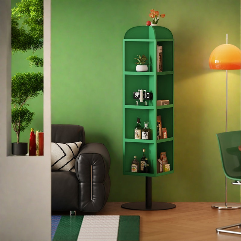 Simple rotating bookcase
