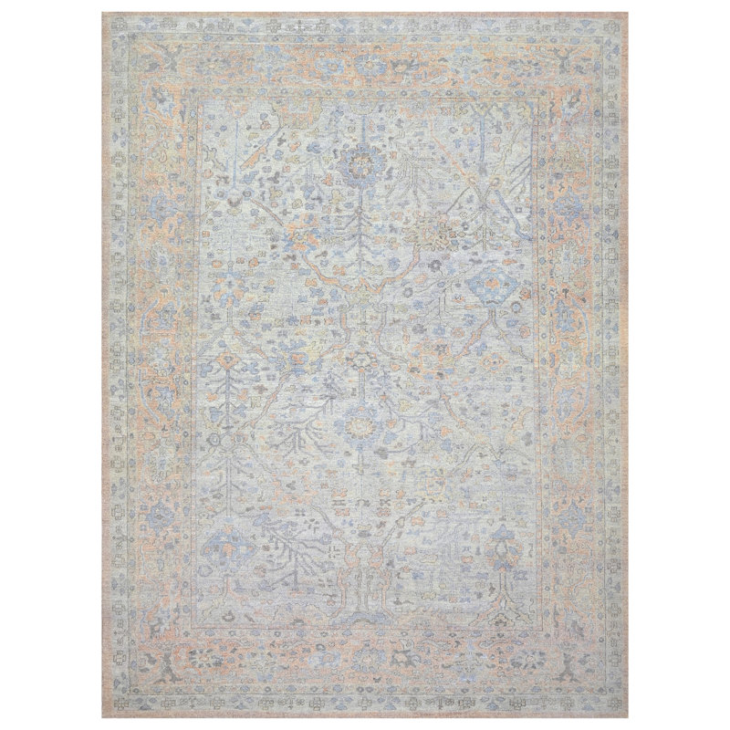 Tapis rectangulaire en laine noué à la main, Rectangle 12 pi x 15 pi
