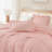 Andency Blush Ruffle Comforter Set, 2 Pieces Kids Comforter Set Twin(66x90Inch), Farmhouse Comforter Set, Soft Microfiber Kids Bedding Set-124610470-124610449