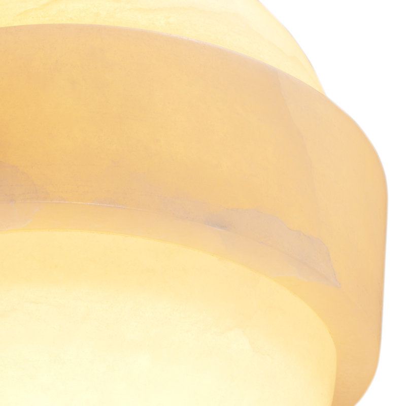 Wall Lamp Icarus Antique Brass Finish Alabaster