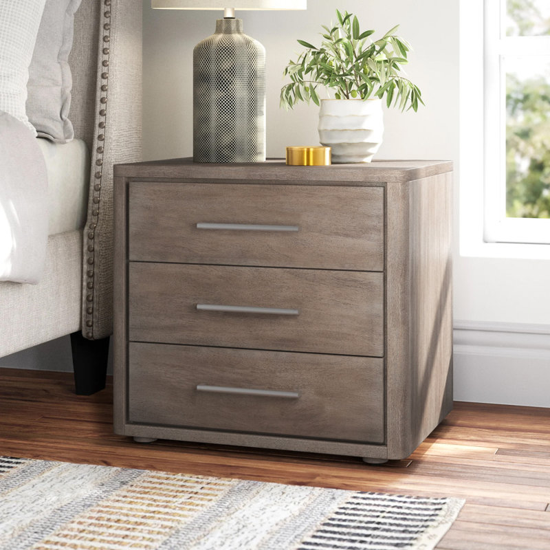 Atherton 3 - Drawer 26" Nightstand, Ash Brown