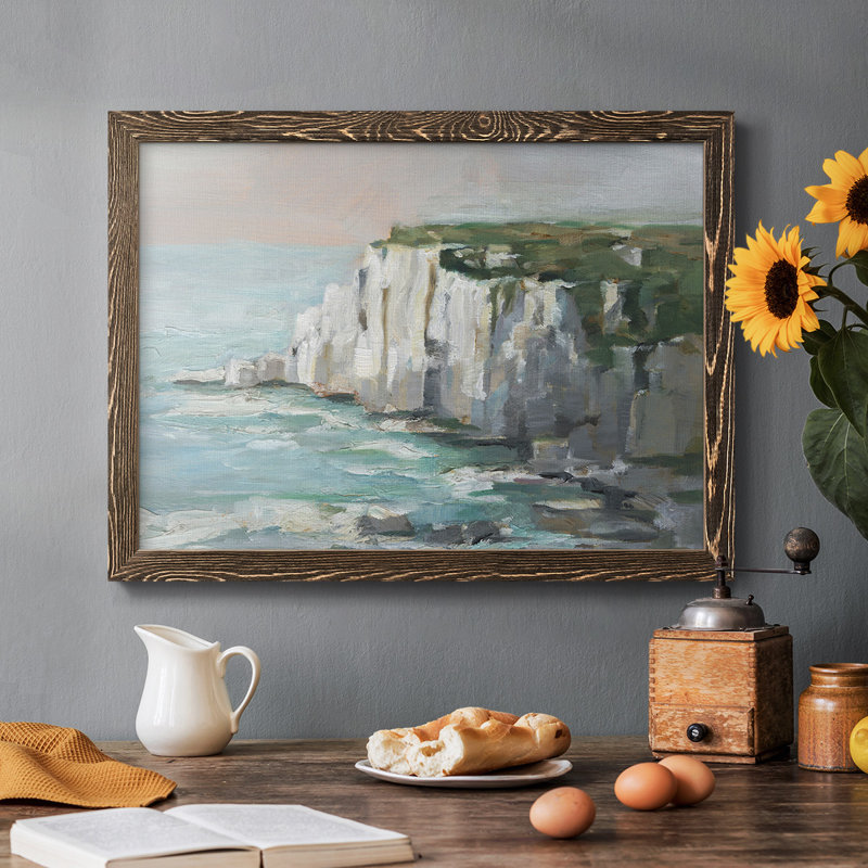 Falaises de la mer blanche II, H 14 po x l 20 po x P 1,5 po, Noyer