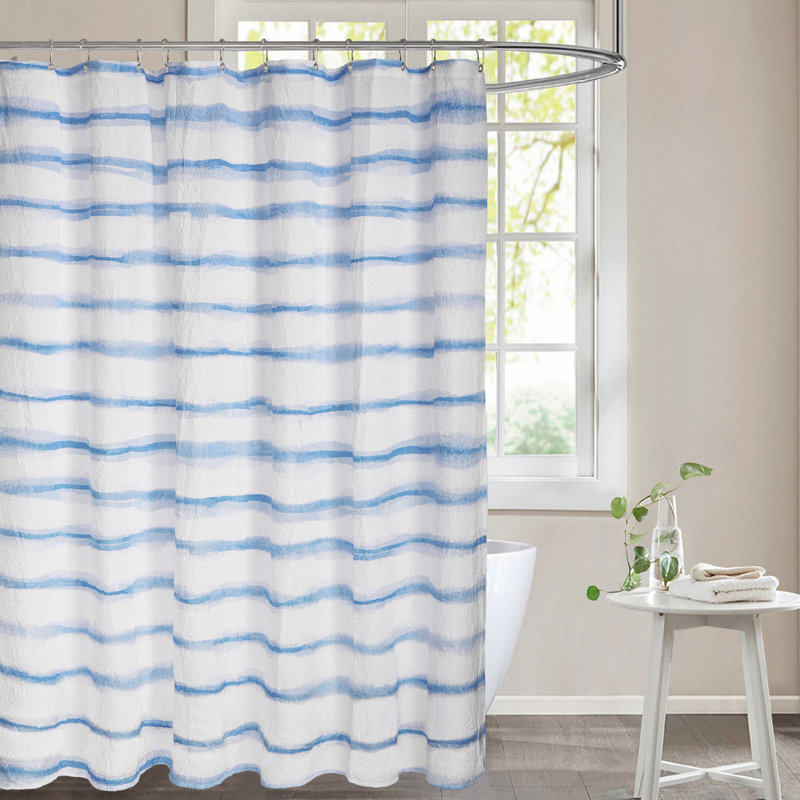Rideau de douche Wavy, Marine