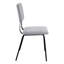 Chaise d'appoint de salle à manger Glaucus Grey avec pieds en métal (ensemble de 2)