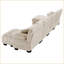 Canapé modulaire en U rembourré avec 2 repose-pieds-457420046-457420047