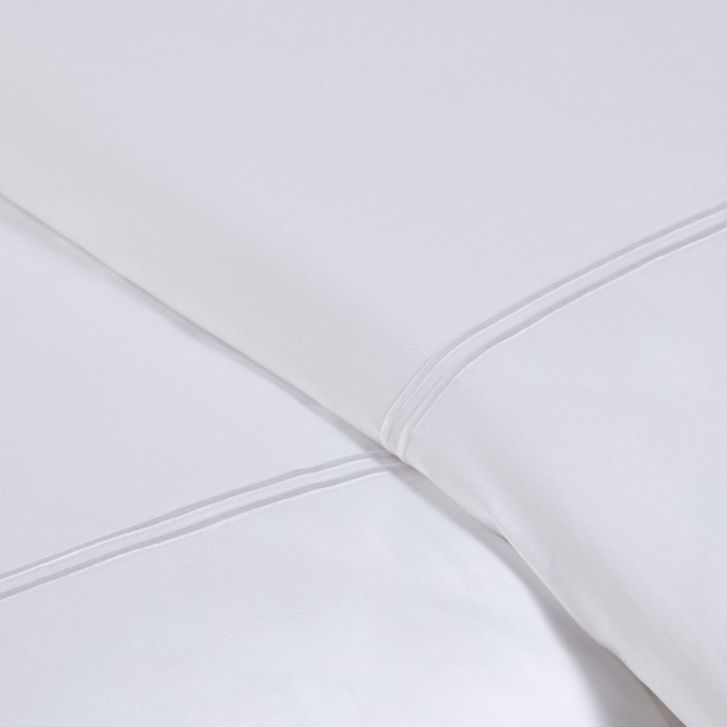 Ensembles de literie en coton blanc de luxe, édredon en satin de coton brodé pour la maison