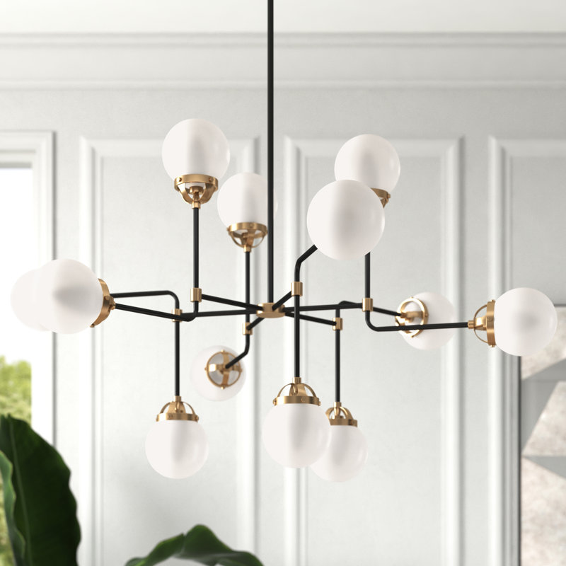 Newport 12 - Light Dimmable Sputnik Modern Linear Chandelier