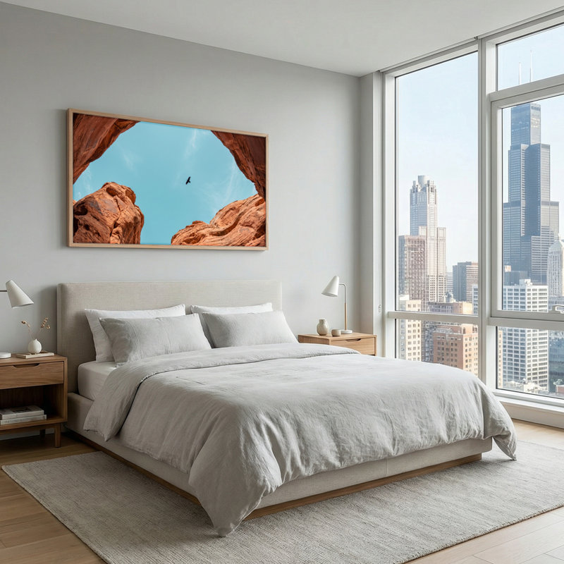Ensemble de 1 tableau sur toile « Ciel rocheux », 40“W x 20”H, Natural