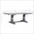 Rectangular Trestle Table With Double Turned Pedestal