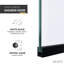 Porte de douche fixe sans cadre en verre trempé noir mat avec garde de raz-de-marée 34 po x 74 po Screen Series-64345446