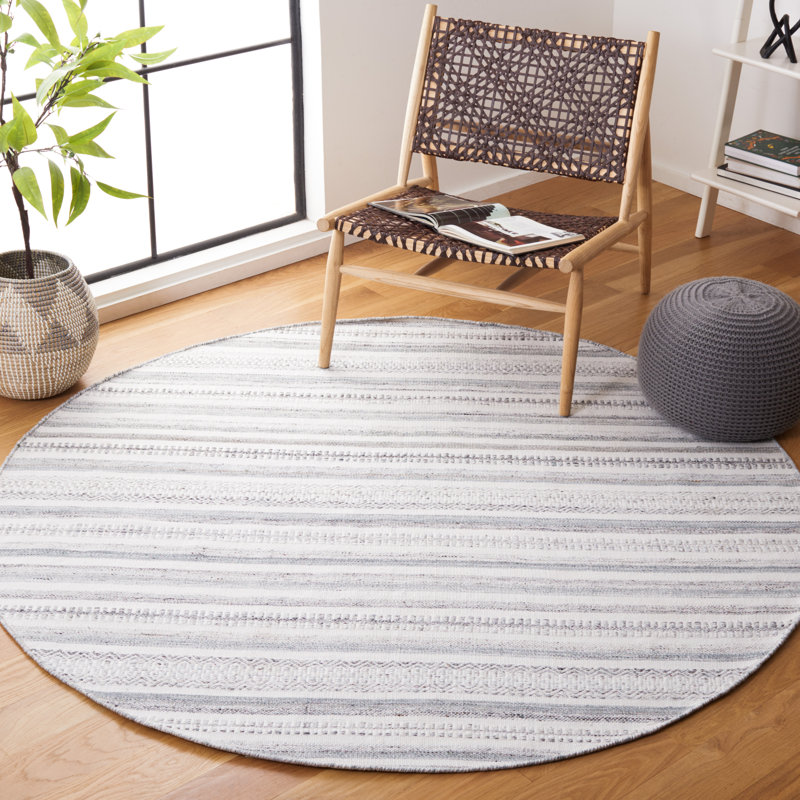 Kilim Hand Woven Performance Southwestern Rug, Round 6'