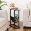 Table d'appoint pour petits espaces, table de chevet mince avec support de rangement-106839759