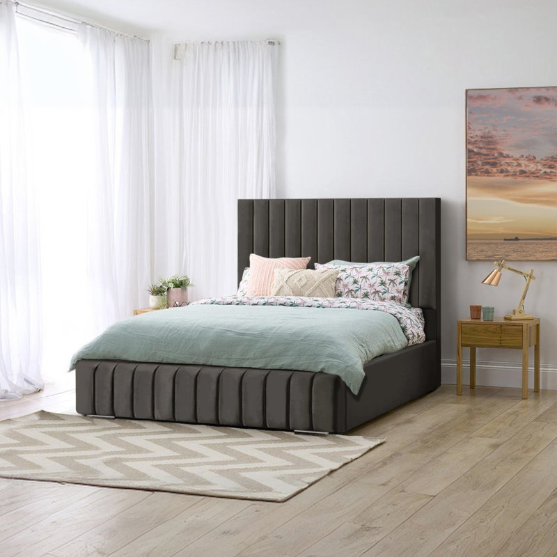 Akarsh Upholstered Bed, Asphalt, Super King (6')