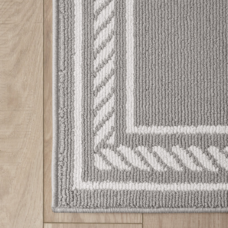 Nautica Rope Border Machine Washable All Loop Tufted Rugs