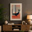 Whale in Geometry Mid-Century - Wrapped Canvas-1301123145-1301123149