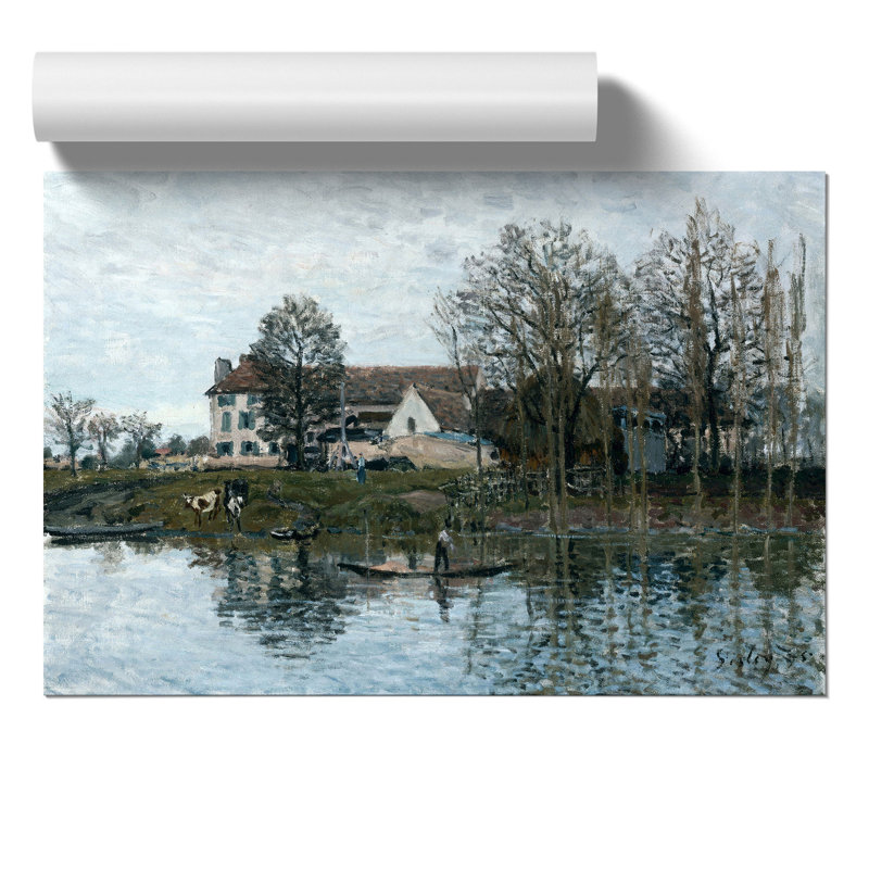 The Seine At Port Marly by Alfred Sisley - No Frame Painting, 21cm H x 30cm W x 0.1cm D