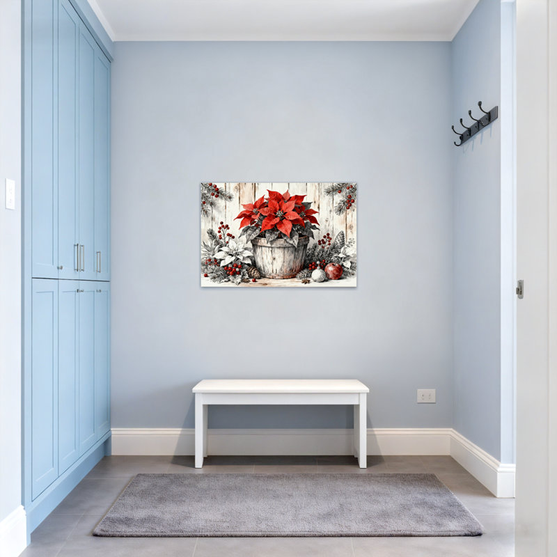 Poinsettia de Noël, H 28 po x l 40 po