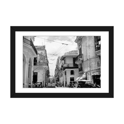 Reproduction de photo sur toile tendue, "pendant années 1930-1940s street scene cars à la havane cuba"