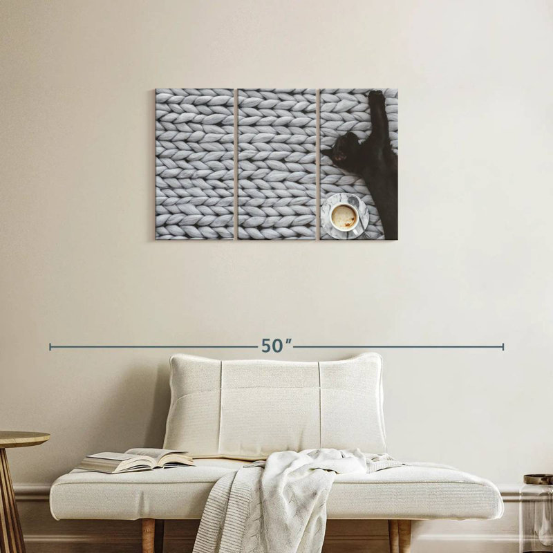 Brampt Lazy Black Cat, 20" H x 33" W