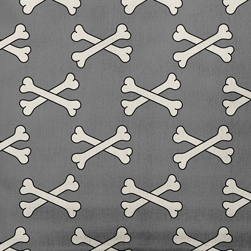 Coussin intérieur / extérieur Cross Bones, Gris acier, 16 po x 16 po
