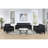 Farallone Black Track Arm Sofa