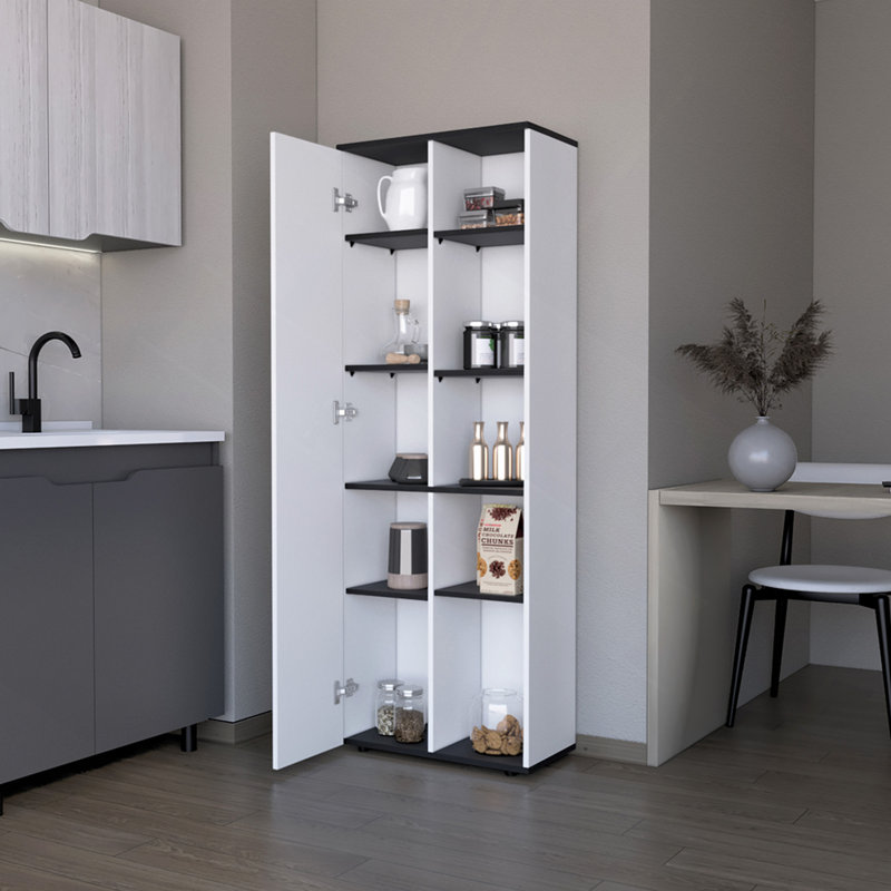 Multistorage Kitchen Pantry Lane, Cuisine, Blanc/Noir