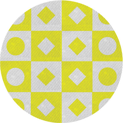Tapis jaune géométrique