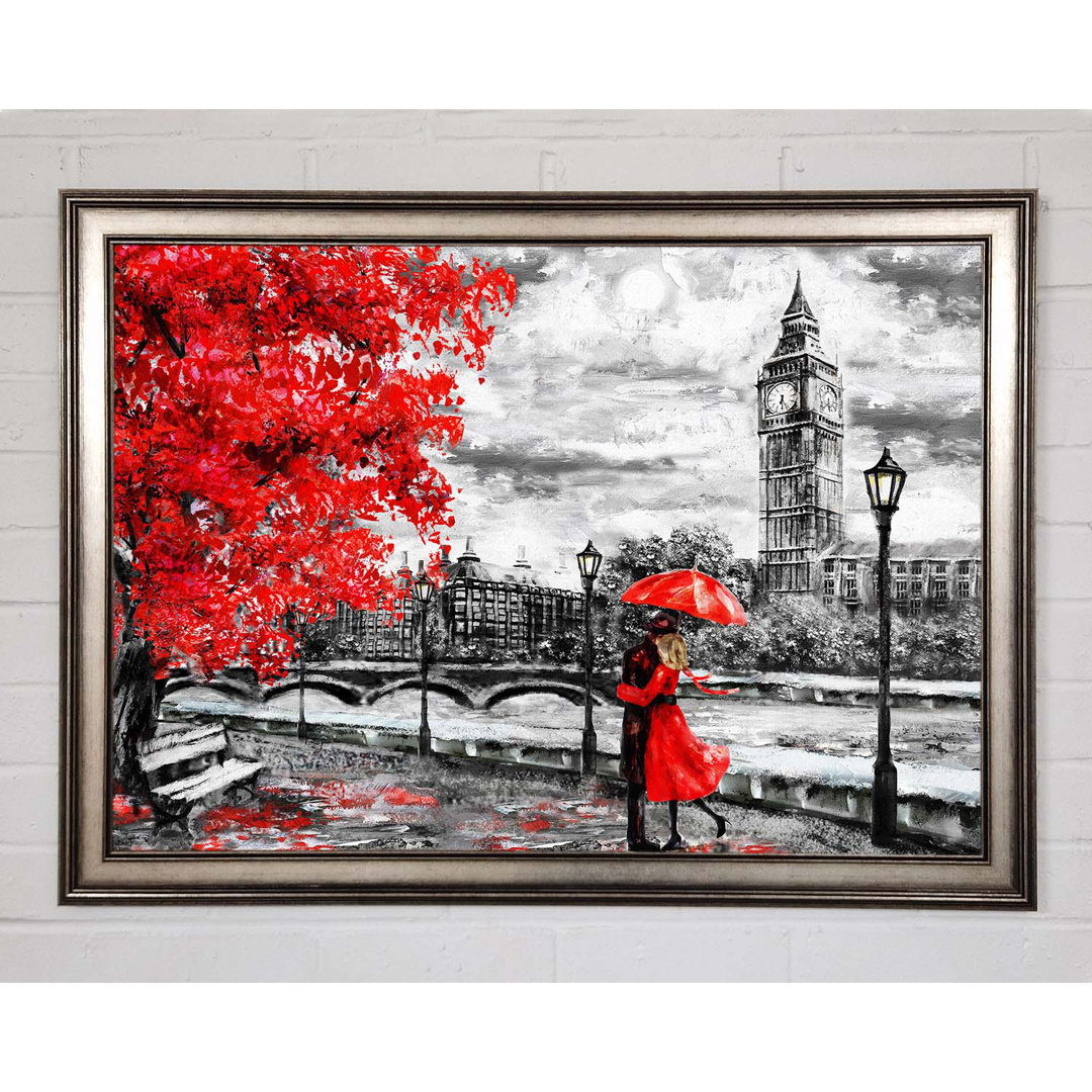 Gerahmter Kunstdruck Honeymoon Couple Big Ben