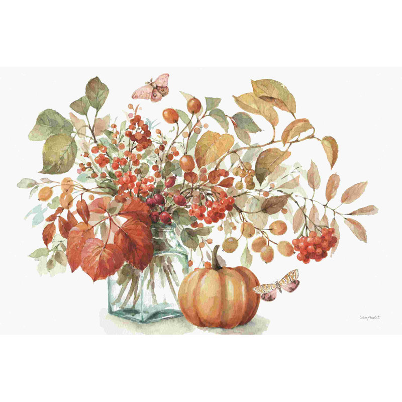 Automne dans la nature 01 sur blanc, H 32 po x l 48 po
