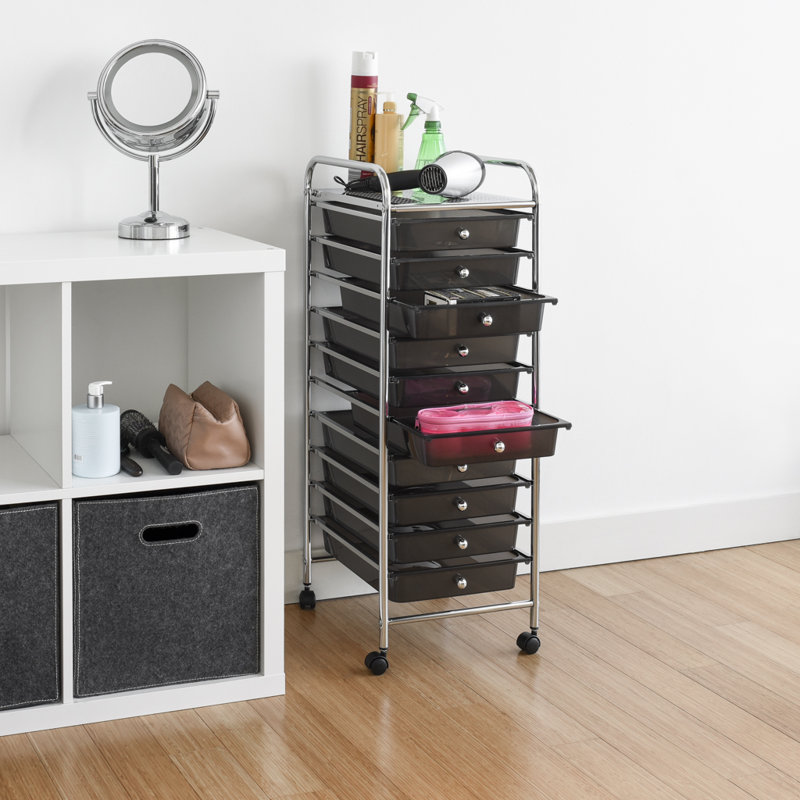 Cremeans 90 cm H x 32 cm W Utility Cart, Black