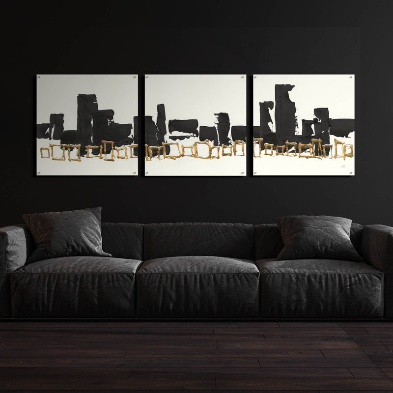 Epic Art «Gilded Boxes I» par Chris Paschke, 3 pièces «Gilded Boxes I» par Chris Paschke, H 36 po x l 108 po