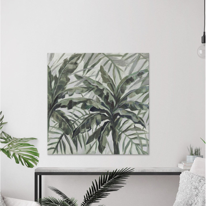 « green leaf i », reproduction sur toile tendue encadrée, H 32 po x l 32 po
