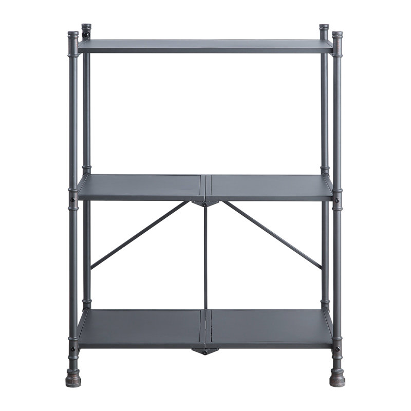 Gaddow Sandy Black and Dark Bronze Foldable Serving Cart